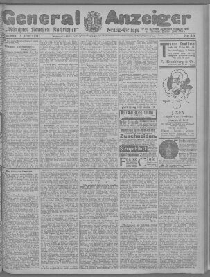 Münchner neueste Nachrichten Dienstag 18. Januar 1910