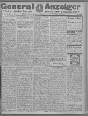Münchner neueste Nachrichten Freitag 21. Januar 1910