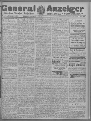 Münchner neueste Nachrichten Montag 24. Januar 1910