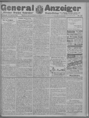 Münchner neueste Nachrichten Mittwoch 26. Januar 1910