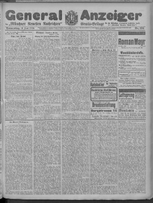 Münchner neueste Nachrichten Donnerstag 16. Juni 1910
