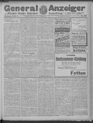 Münchner neueste Nachrichten Mittwoch 25. Mai 1910