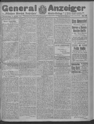 Münchner neueste Nachrichten Donnerstag 16. Februar 1911