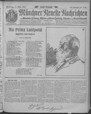 Münchner neueste Nachrichten Samstag 11. März 1911