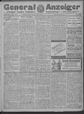 Münchner neueste Nachrichten Samstag 1. Juli 1911