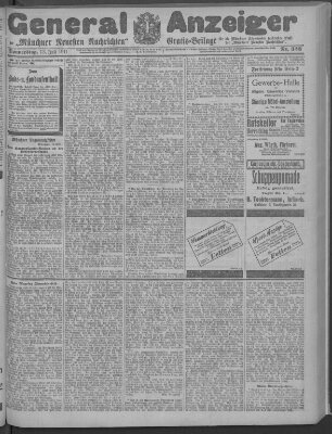 Münchner neueste Nachrichten Donnerstag 13. Juli 1911