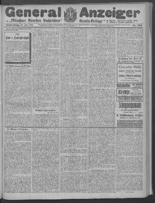 Münchner neueste Nachrichten Donnerstag 20. Juli 1911
