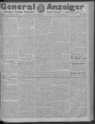 Münchner neueste Nachrichten Freitag 13. September 1912
