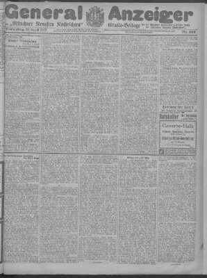 Münchner neueste Nachrichten Donnerstag 29. August 1912