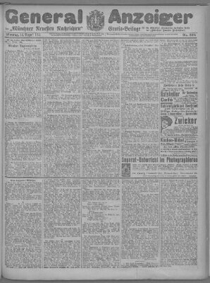 Münchner neueste Nachrichten Montag 14. August 1911