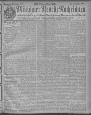 Münchner neueste Nachrichten Samstag 21. Januar 1899