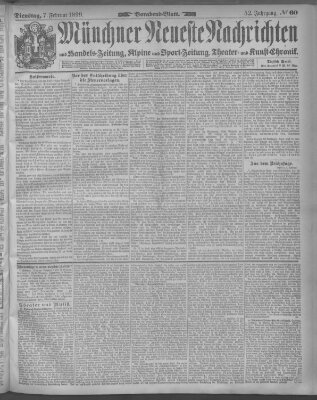 Münchner neueste Nachrichten Dienstag 7. Februar 1899