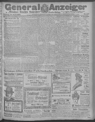 Münchner neueste Nachrichten Samstag 22. April 1899