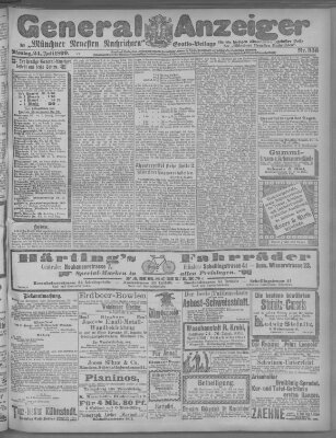 Münchner neueste Nachrichten Montag 24. Juli 1899