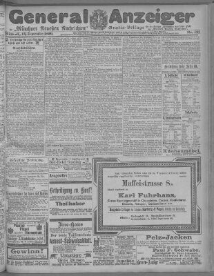 Münchner neueste Nachrichten Mittwoch 13. September 1899