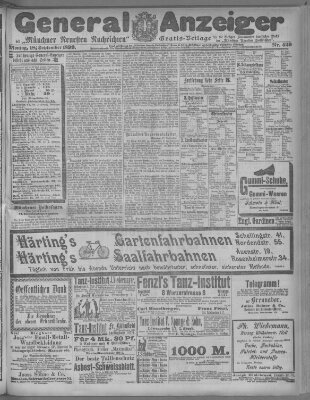 Münchner neueste Nachrichten Montag 18. September 1899