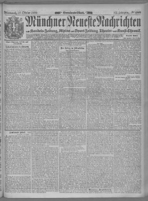 Münchner neueste Nachrichten Mittwoch 18. Oktober 1899