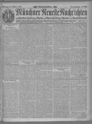 Münchner neueste Nachrichten Freitag 20. Oktober 1899