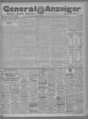 Münchner neueste Nachrichten Freitag 20. Oktober 1899