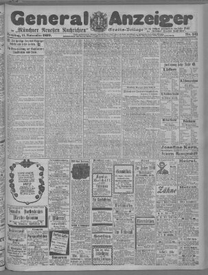 Münchner neueste Nachrichten Samstag 11. November 1899