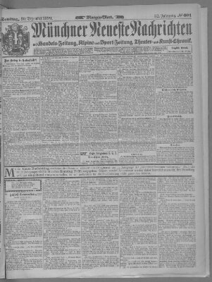 Münchner neueste Nachrichten Samstag 30. Dezember 1899