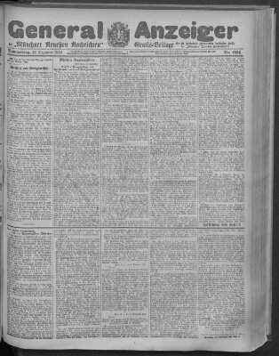Münchner neueste Nachrichten Donnerstag 12. Dezember 1912