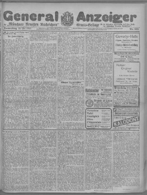 Münchner neueste Nachrichten Donnerstag 23. Mai 1912