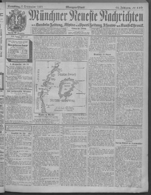 Münchner neueste Nachrichten Samstag 2. September 1911