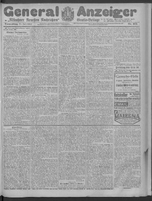 Münchner neueste Nachrichten Donnerstag 25. Juli 1912