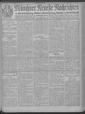 Münchner neueste Nachrichten Freitag 19. Dezember 1913
