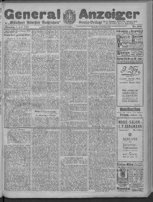 Münchner neueste Nachrichten Sonntag 8. Juni 1913