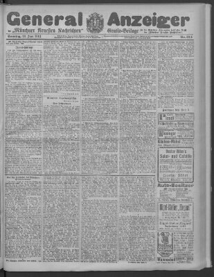 Münchner neueste Nachrichten Sonntag 22. Juni 1913