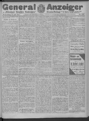 Münchner neueste Nachrichten Donnerstag 24. Juli 1913