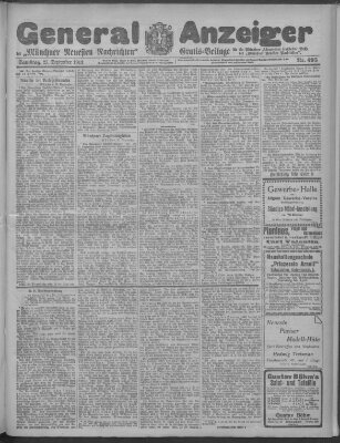 Münchner neueste Nachrichten Samstag 27. September 1913