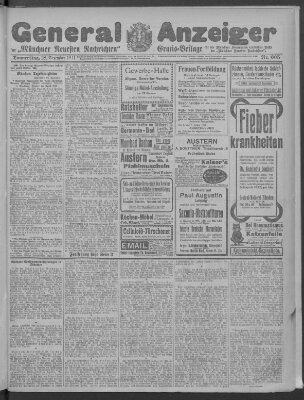 Münchner neueste Nachrichten Donnerstag 28. Dezember 1911