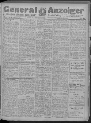 Münchner neueste Nachrichten Samstag 11. Oktober 1913