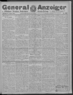 Münchner neueste Nachrichten Freitag 31. Oktober 1913