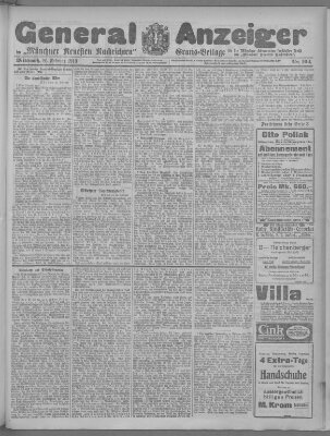 Münchner neueste Nachrichten Mittwoch 26. Februar 1913