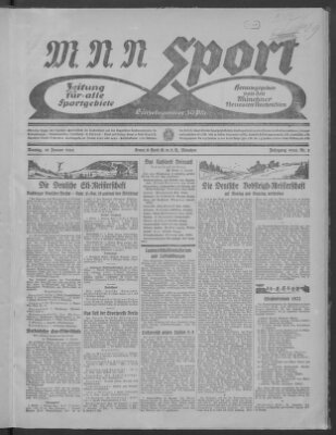 Münchner neueste Nachrichten Montag 16. Januar 1922