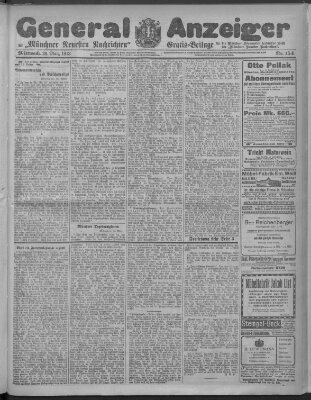 Münchner neueste Nachrichten Mittwoch 26. März 1913