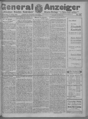 Münchner neueste Nachrichten Donnerstag 26. März 1914
