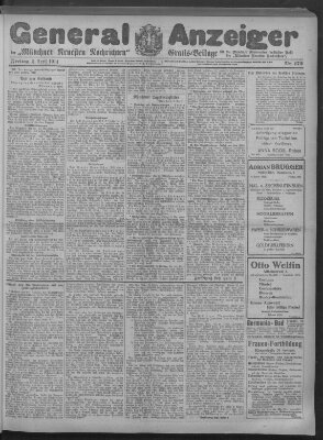 Münchner neueste Nachrichten Freitag 3. April 1914