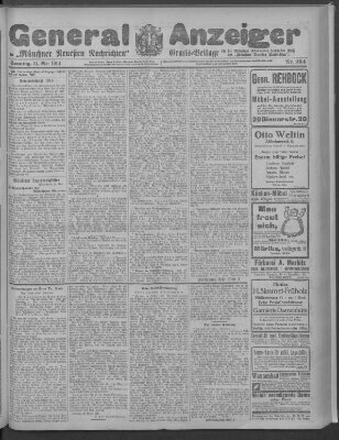 Münchner neueste Nachrichten Sonntag 24. Mai 1914