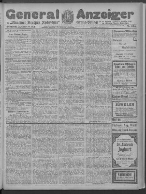Münchner neueste Nachrichten Mittwoch 26. November 1913
