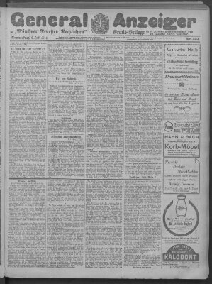 Münchner neueste Nachrichten Donnerstag 2. Juli 1914