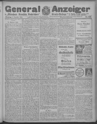 Münchner neueste Nachrichten Sonntag 6. Dezember 1914