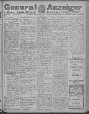 Münchner neueste Nachrichten Sonntag 13. Dezember 1914