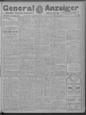 Münchner neueste Nachrichten Mittwoch 6. Dezember 1916