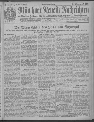 Münchner neueste Nachrichten Donnerstag 25. März 1915