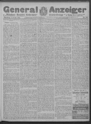 Münchner neueste Nachrichten Dienstag 2. Februar 1915